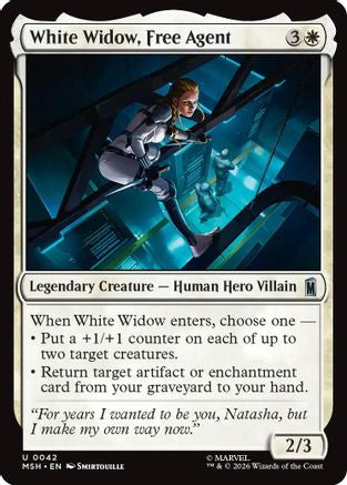 White Widow, Free Agent (MSH-042) - Marvel Super Heroes