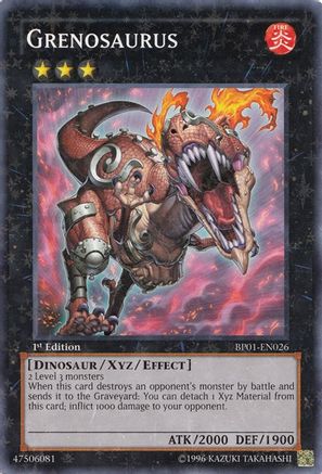 Grenosaurus (Starfoil) (BP01-EN026) - Battle Pack: Epic Dawn 1st Edition