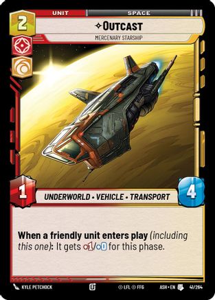 Outcast - Mercenary Starship (41/264) - Ashes of the Empire