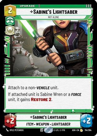 Sabine's Lightsaber - Not Alone (114/264) - Ashes of the Empire