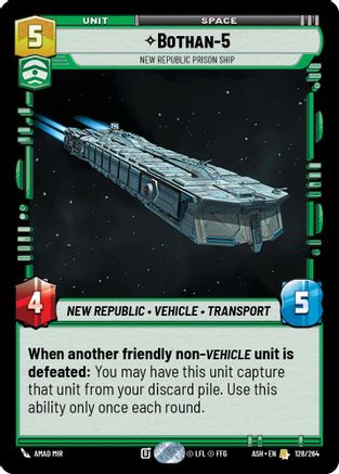 Bothan-5 - New Republic Prison Ship (128/264) - Ashes of the Empire