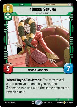 Queen Soruna - Willing to Fight (132/264) - Ashes of the Empire