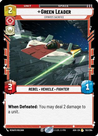 Green Leader - Crynyd's Sacrifice (153/264) - Ashes of the Empire