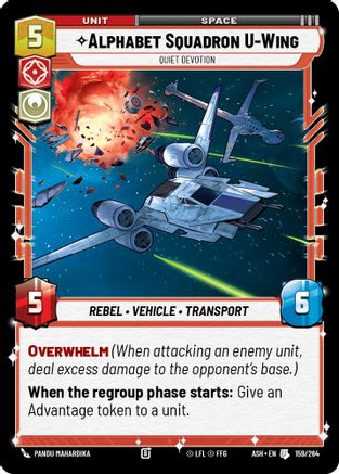 Alphabet Squadron U-Wing - Quiet Devotion (159/264) - Ashes of the Empire