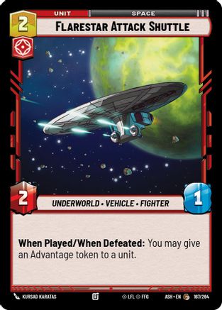 Flarestar Attack Shuttle (167/264) - Ashes of the Empire