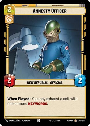 Amnesty Officer (214/264) - Ashes of the Empire