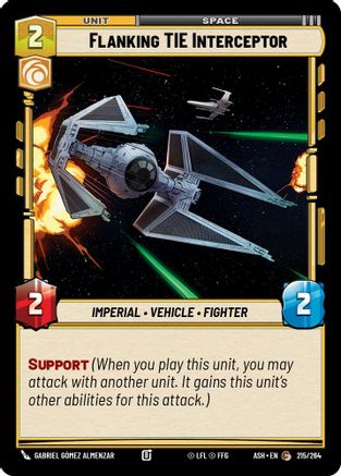 Flanking TIE Interceptor (215/264) - Ashes of the Empire
