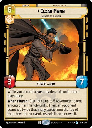 Elzar Mann - Haunted by a Vision (224/264) - Ashes of the Empire