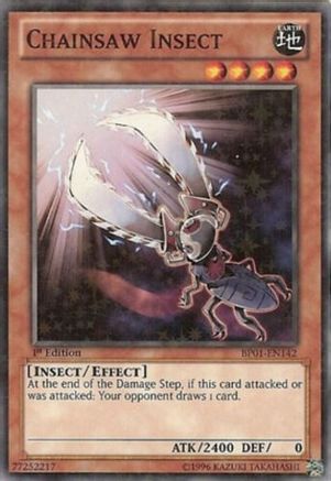 Chainsaw Insect (Starfoil) (BP01-EN142) - Battle Pack: Epic Dawn 1st Edition