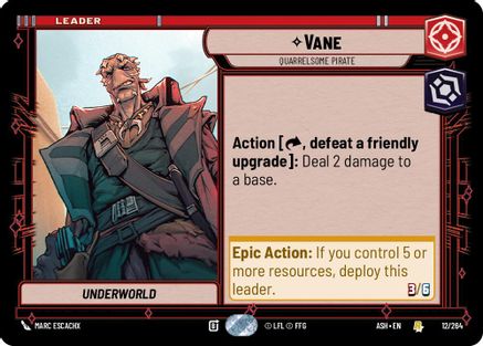 Vane - Quarrelsome Pirate (12/264) - Ashes of the Empire