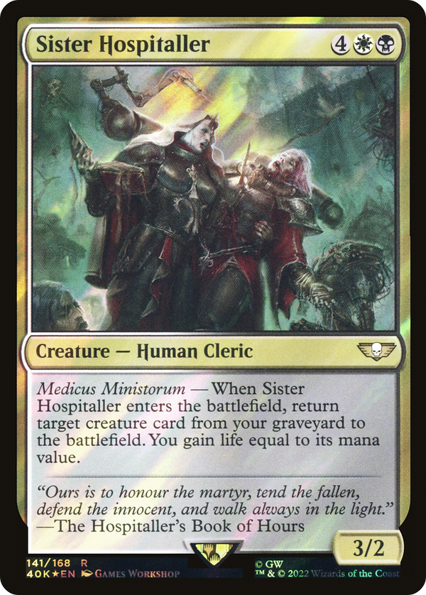 Sister Hospitaller (Surge Foil) [Warhammer 40,000]