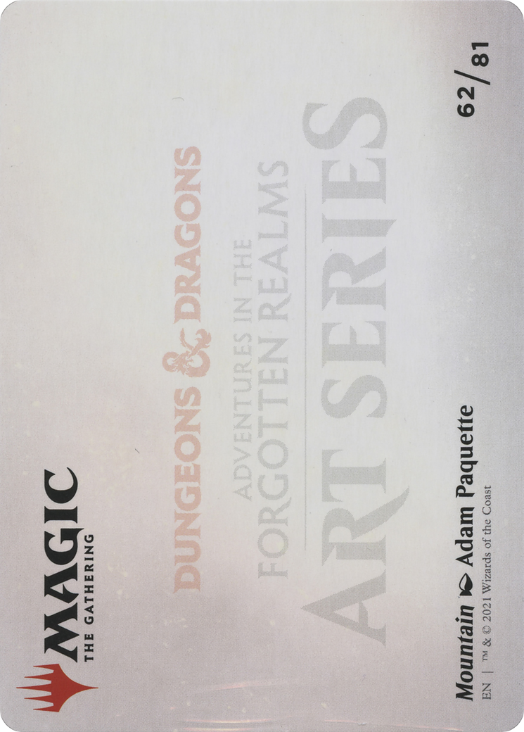 Mountain // Mountain (AAFR-062) - Adventures in the Forgotten Realms Art Series (Borderless) Foil