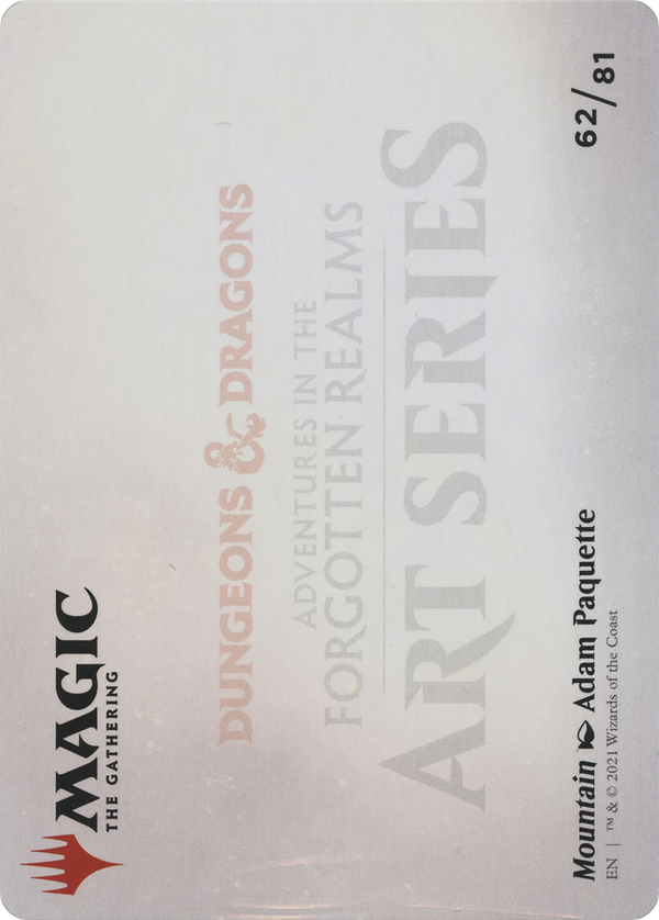 Mountain // Mountain (AAFR-062) - Adventures in the Forgotten Realms Art Series (Borderless) Foil