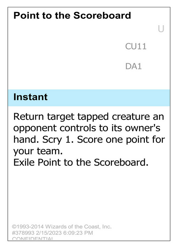 Point to the Scoreboard (UNK-CU11) - Unknown Event