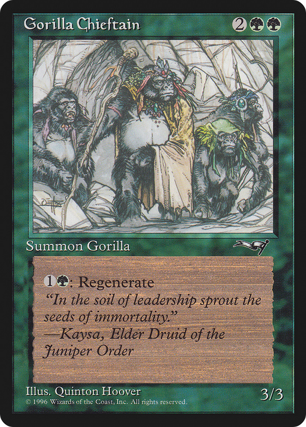 Gorilla Chieftain (Two Gorilla Art) [Alliances]
