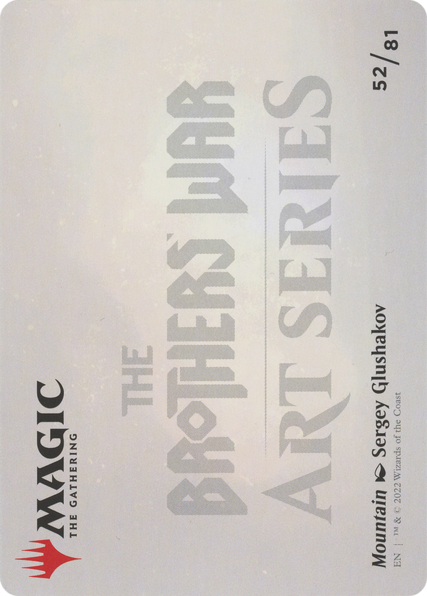 Mountain // Mountain (ABRO-052) - The Brothers' War Art Series (Borderless) Foil