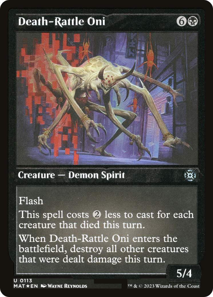 Death-Rattle Oni (Foil Etched) [March of the Machine: The Aftermath]