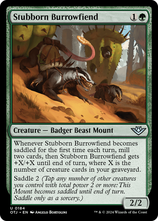 Stubborn Burrowfiend [Outlaws of Thunder Junction]