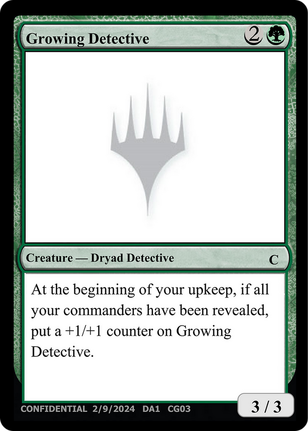 Growing Detective (UNK-CG03B) - Unknown Event
