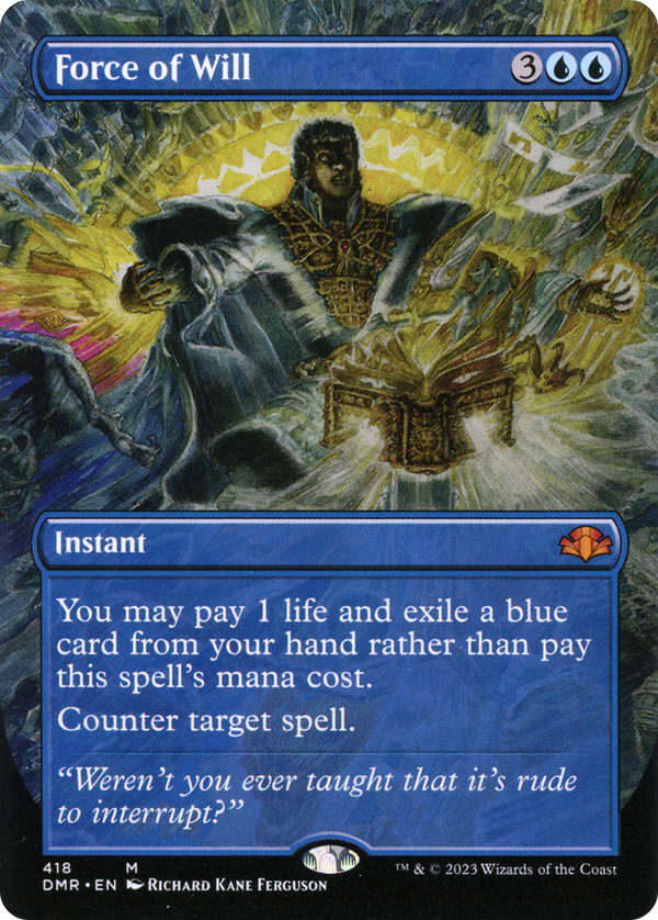 Force of Will (Borderless Alternate Art) [Dominaria Remastered]