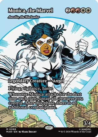 Monica, the Marvel - Aurelia, the Warleader (Borderless) (MAR-086) - Marvel Universe Eternal-Legal Foil