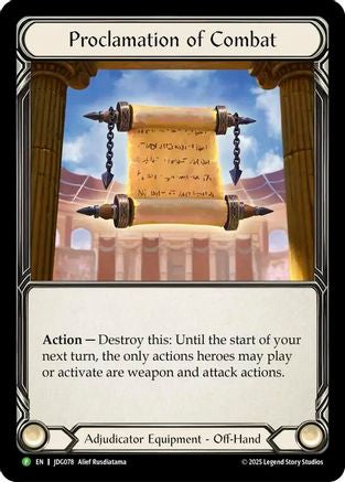 Proclamation of Combat - JDG078 (JDG078) - Flesh and Blood: Promo Cards Cold Foil