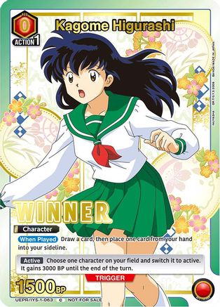 Kagome Higurashi (Winner) (UEPR/IYS-1-063) - Union Arena Promotion Cards Foil