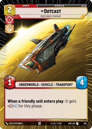 Outcast - Mercenary Starship (Hyperspace) (305) - Ashes of the Empire