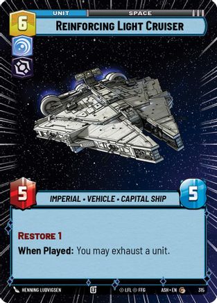Reinforcing Light Cruiser (Hyperspace) (315) - Ashes of the Empire