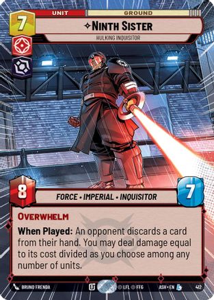 Ninth Sister - Hulking Inquisitor (Hyperspace) (412) - Ashes of the Empire