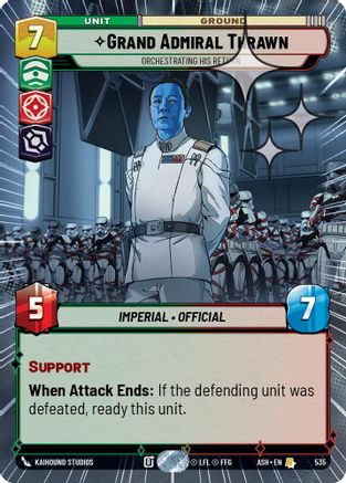Grand Admiral Thrawn - Orchestrating His Return (Hyperspace Foil) (535) - Ashes of the Empire Foil