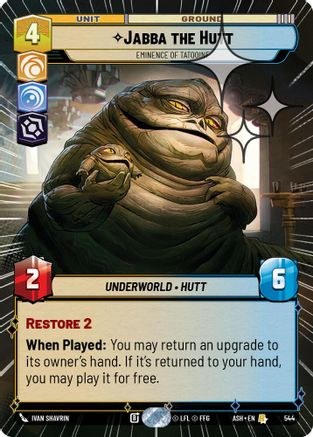 Jabba the Hutt - Eminence of Tatooine (Hyperspace Foil) (544) - Ashes of the Empire Foil
