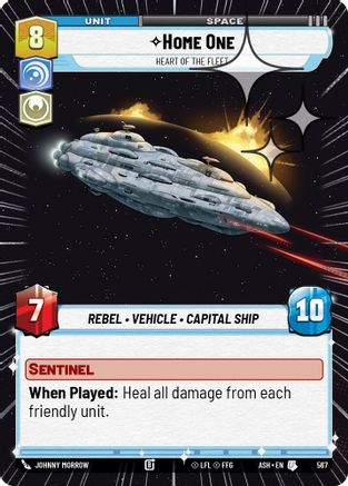 Home One - Heart of the Fleet (Hyperspace Foil) (567) - Ashes of the Empire Foil