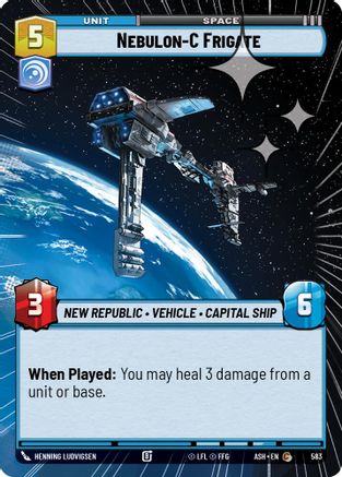 Nebulon-C Frigate (Hyperspace Foil) (583) - Ashes of the Empire Foil