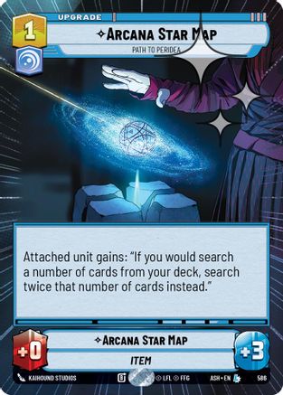 Arcana Star Map - Path to Peridea (Hyperspace Foil) (586) - Ashes of the Empire Foil