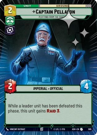 Captain Pellaeon - Plotting from the Shadows (Hyperspace Foil) (595) - Ashes of the Empire Foil