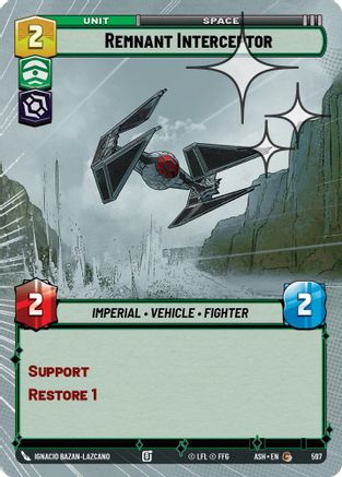Remnant Interceptor (Hyperspace Foil) (597) - Ashes of the Empire Foil