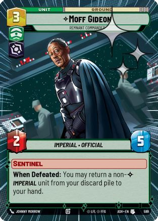 Moff Gideon - Remnant Commander (Hyperspace Foil) (599) - Ashes of the Empire Foil