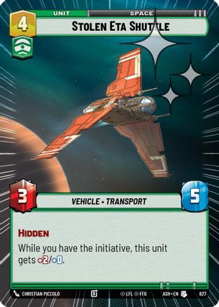 Stolen Eta Shuttle (Hyperspace Foil) (627) - Ashes of the Empire Foil