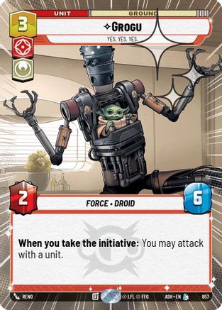 Grogu - Yes. Yes. Yes. (Hyperspace Foil) (657) - Ashes of the Empire Foil