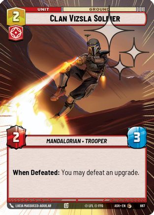 Clan Vizsla Soldier (Hyperspace Foil) (667) - Ashes of the Empire Foil