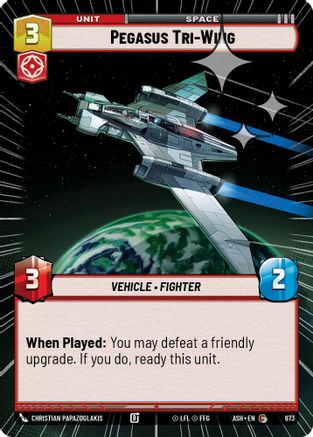 Pegasus Tri-Wing (Hyperspace Foil) (673) - Ashes of the Empire Foil