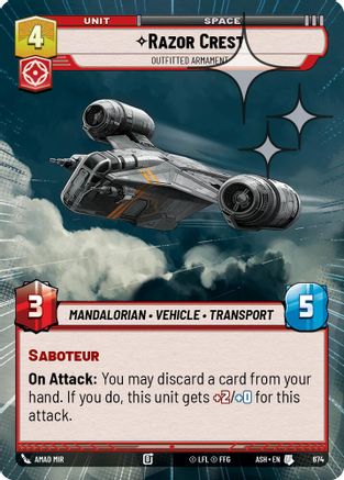 Razor Crest - Outfitted Armament (Hyperspace Foil) (674) - Ashes of the Empire Foil