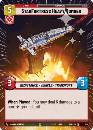 StarFortress Heavy Bomber (Hyperspace Foil) (676) - Ashes of the Empire Foil