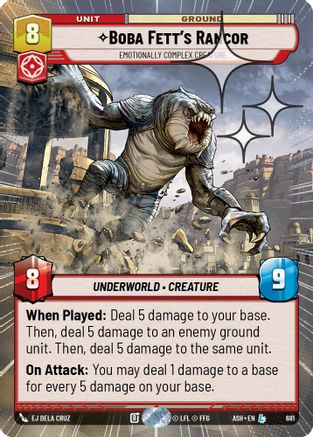 Boba Fett's Rancor - Emotionally Complex Creature (Hyperspace Foil) (681) - Ashes of the Empire Foil