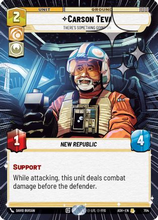 Carson Teva - There's Something Going On (Hyperspace Foil) (704) - Ashes of the Empire Foil