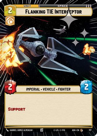 Flanking TIE Interceptor (Hyperspace Foil) (717) - Ashes of the Empire Foil