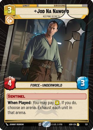 Jod Na Nawood - Keeping Secrets (Hyperspace Foil) (721) - Ashes of the Empire Foil