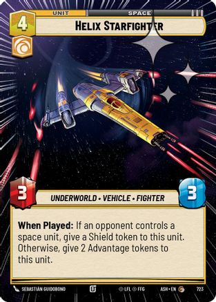 Helix Starfighter (Hyperspace Foil) (723) - Ashes of the Empire Foil