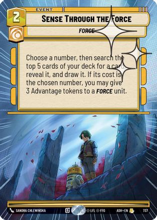 Sense Through the Force (Hyperspace Foil) (737) - Ashes of the Empire Foil